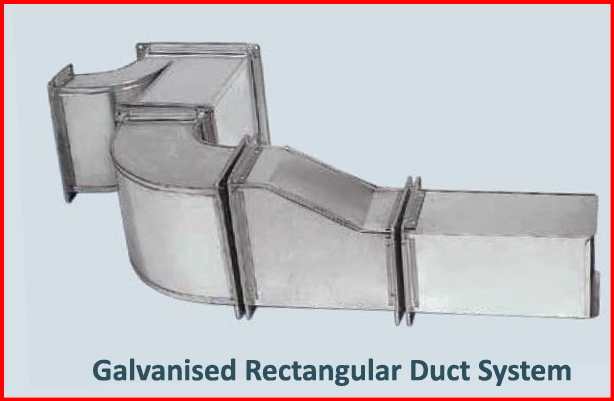 Galvanised rectangular duct system